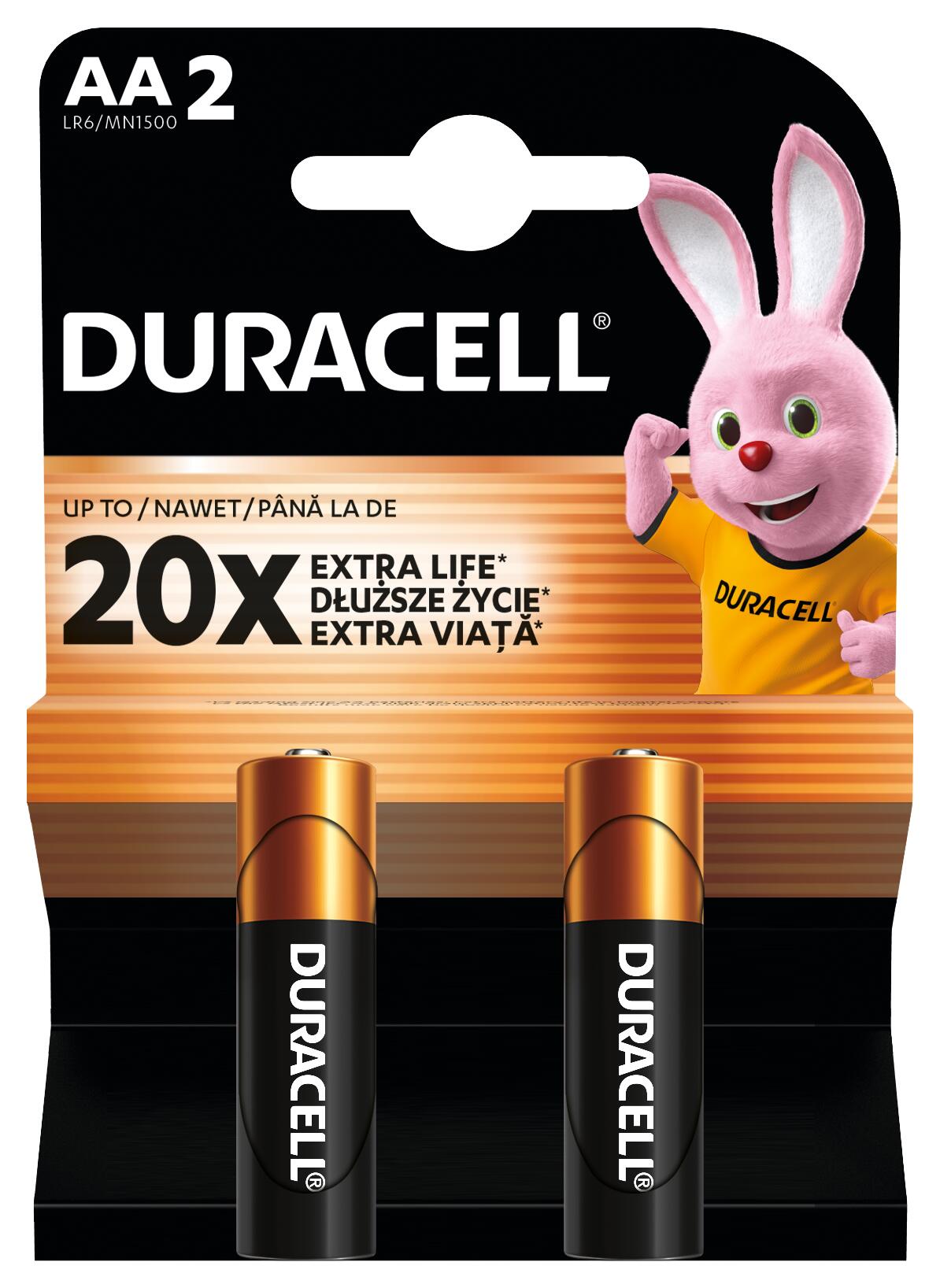 Батарейка лужна DURACELL AA LR06 MN1500 (2 шт/бл.) ціна вказ. за бл. 1