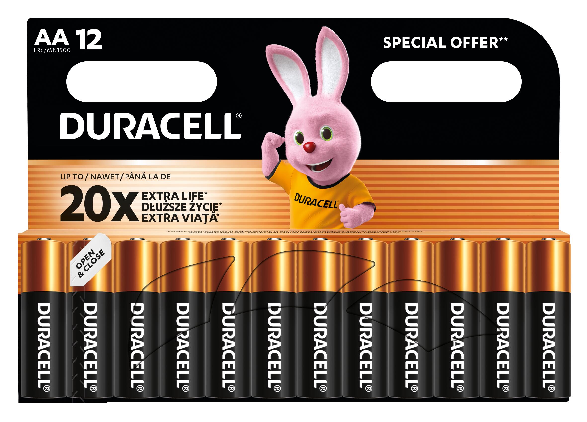 Батарейка лужна DURACELL AA LR06 MN1500 (12 шт/бл.) ціна вказ. за бл. 1