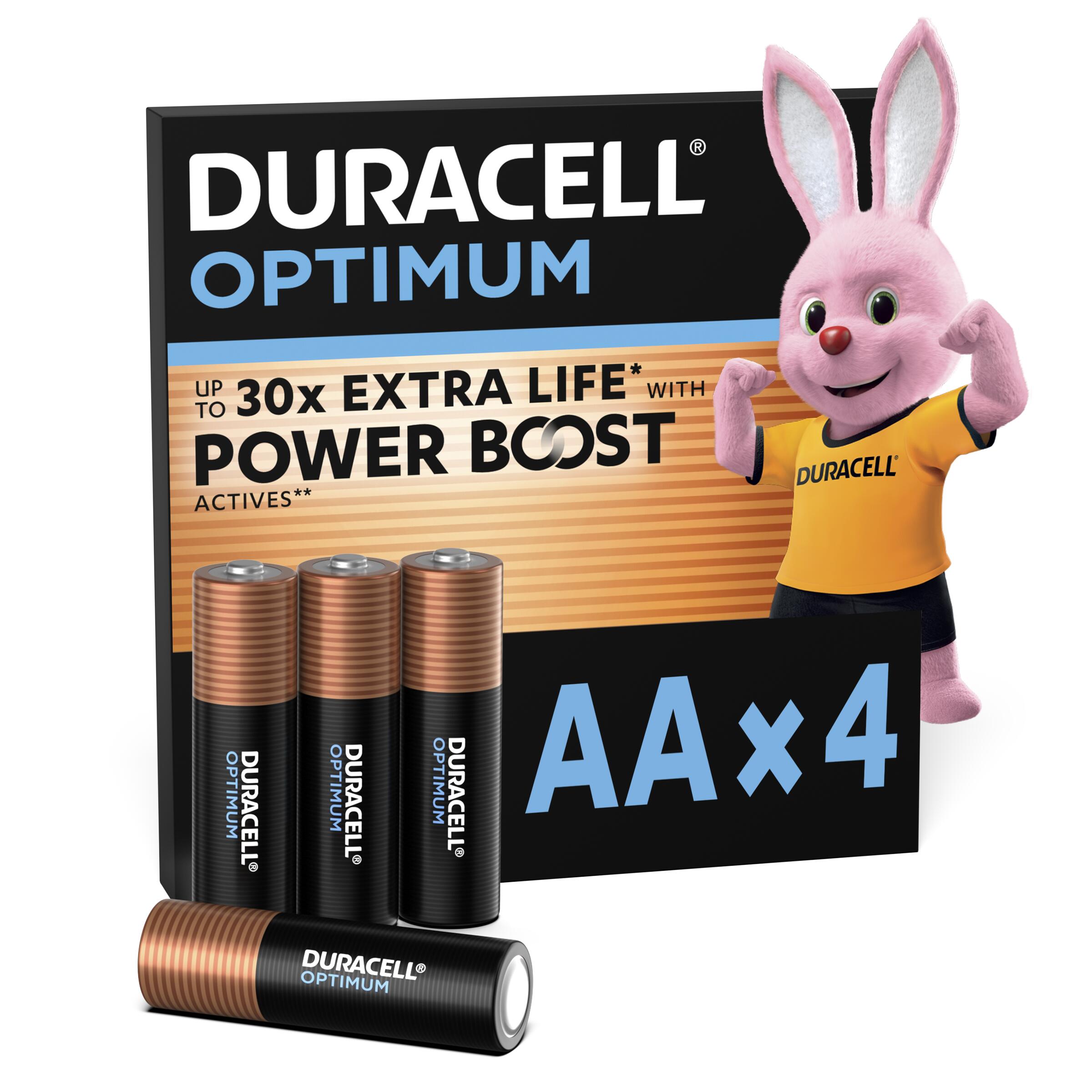 Батарейка лужна DURACELL LR06 KPD 04*10 Optimum AA (4 шт/бл.) ціна вказ. за бл.