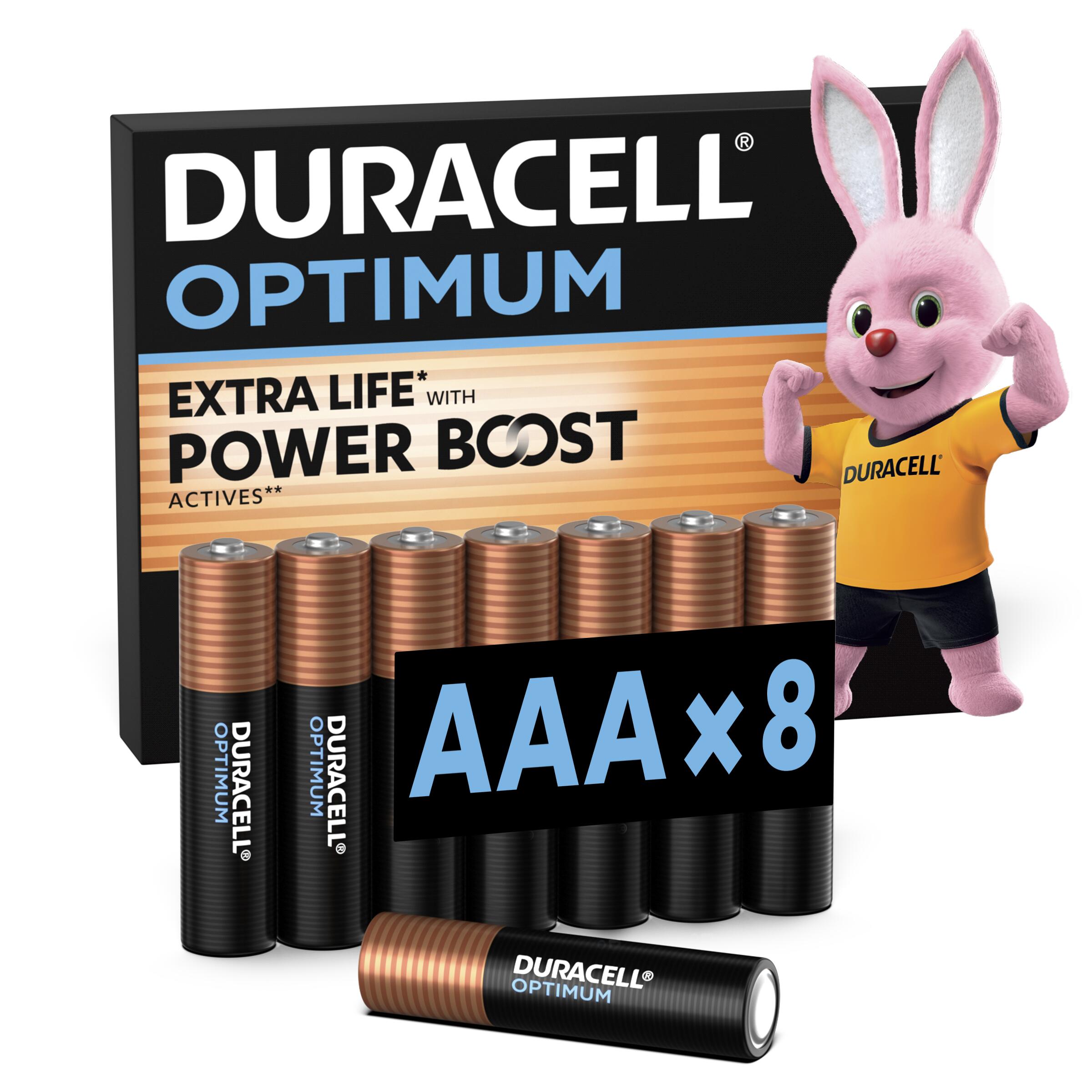 Батарейка лужна DURACELL LR03 KPD 08*10 Optimum (8 шт/бл.) ціна вказ. за бл.