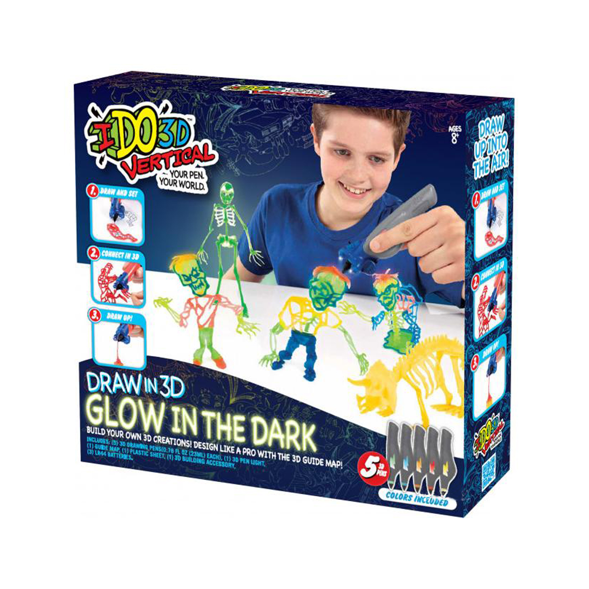 Набор для детского творчества с 3D маркером - Светящиеся в темноте, 166095