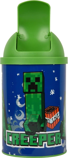 Настільний контейнер для сміття Yes “Minecraft Creeper” металевий, 10*18 см, 708569 1