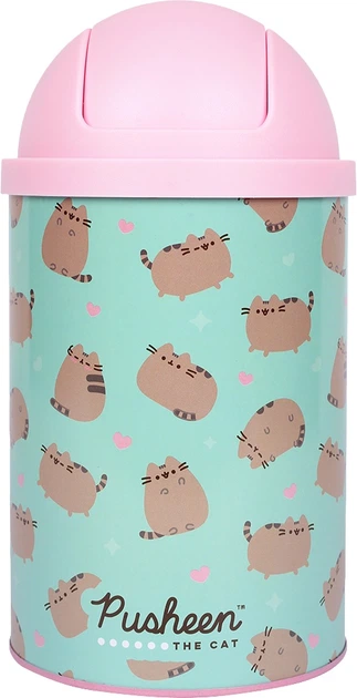 Настільний контейнер для сміття Yes “Pusheen” металевий, 10*18 см, 708571