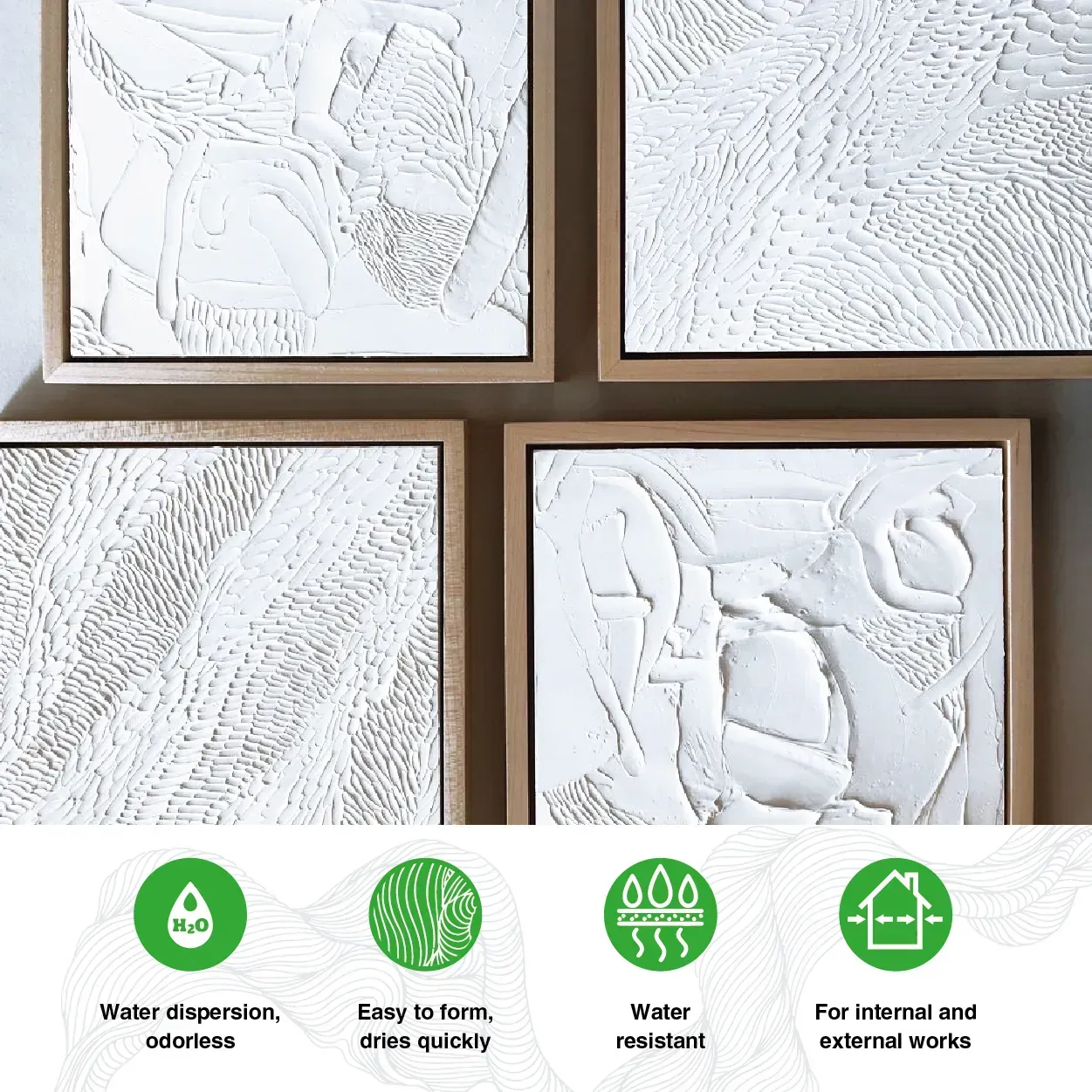 Паста структурна дрібнозерниста "ART Kompozit" 1 л, біла 4