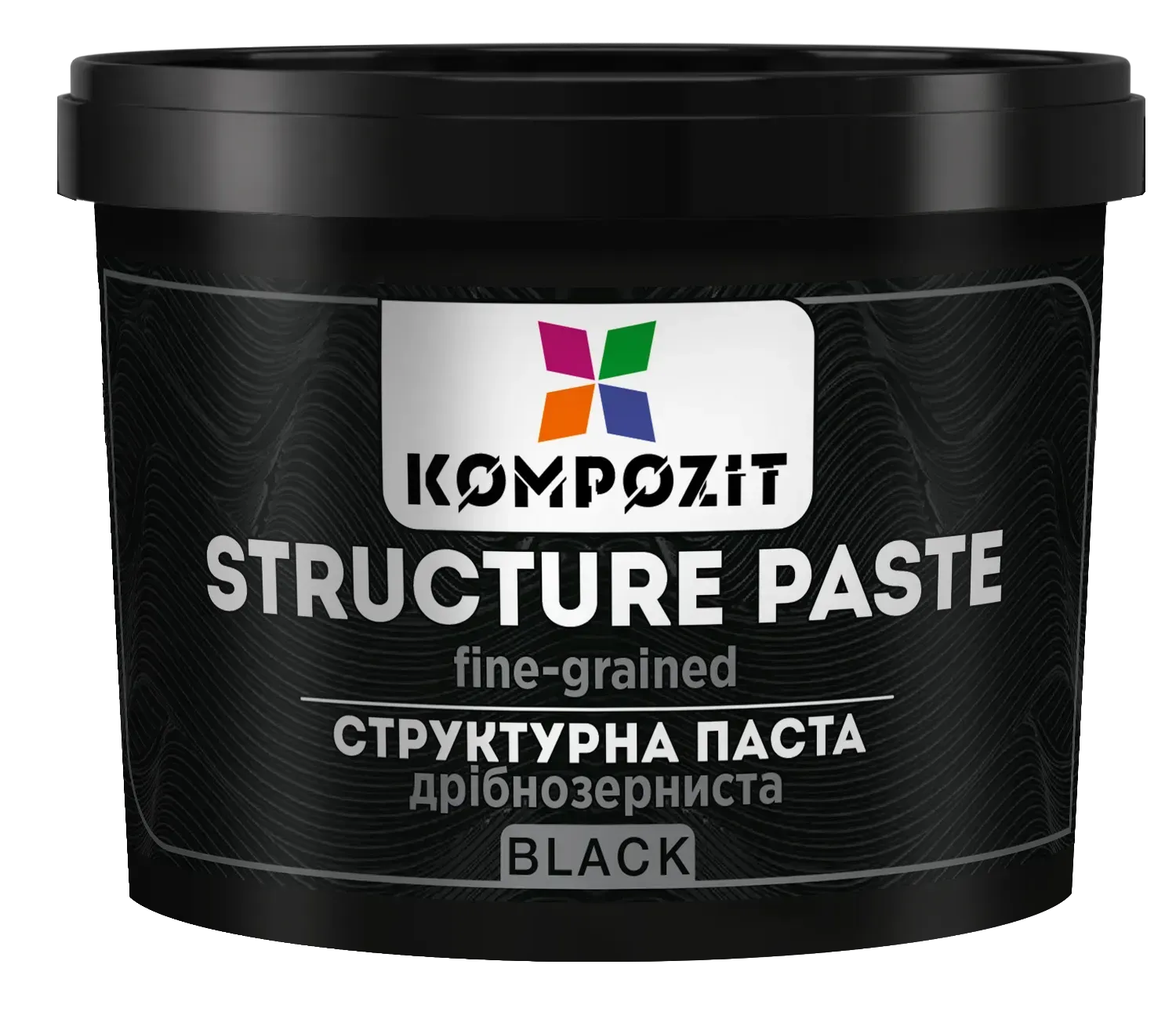 Паста структурна дрібнозерниста "ART Kompozit" чорний, 1 л