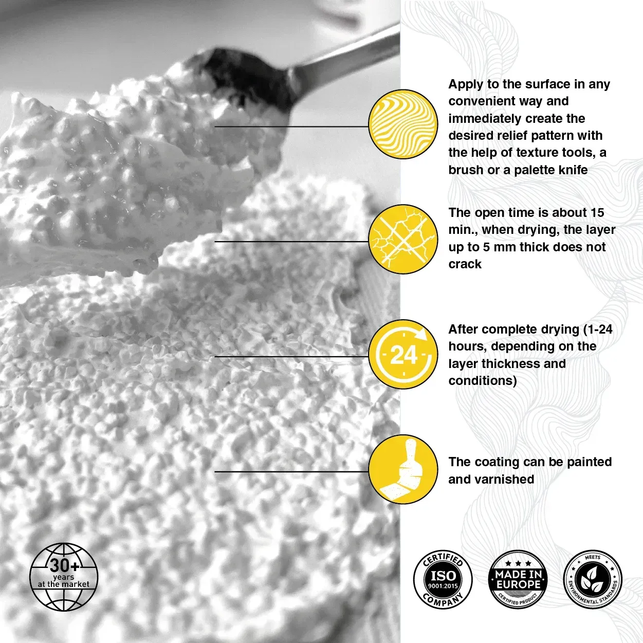 Паста структурна крупнозерниста "ART Kompozit" 1 л, біла 2