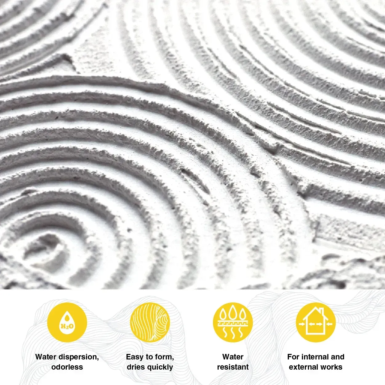 Паста структурна крупнозерниста "ART Kompozit" 1 л, біла 3