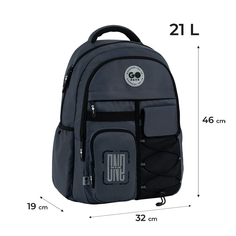 Рюкзак GoPack Education Teens 184 темно-сірий, GO26-184L-4 1