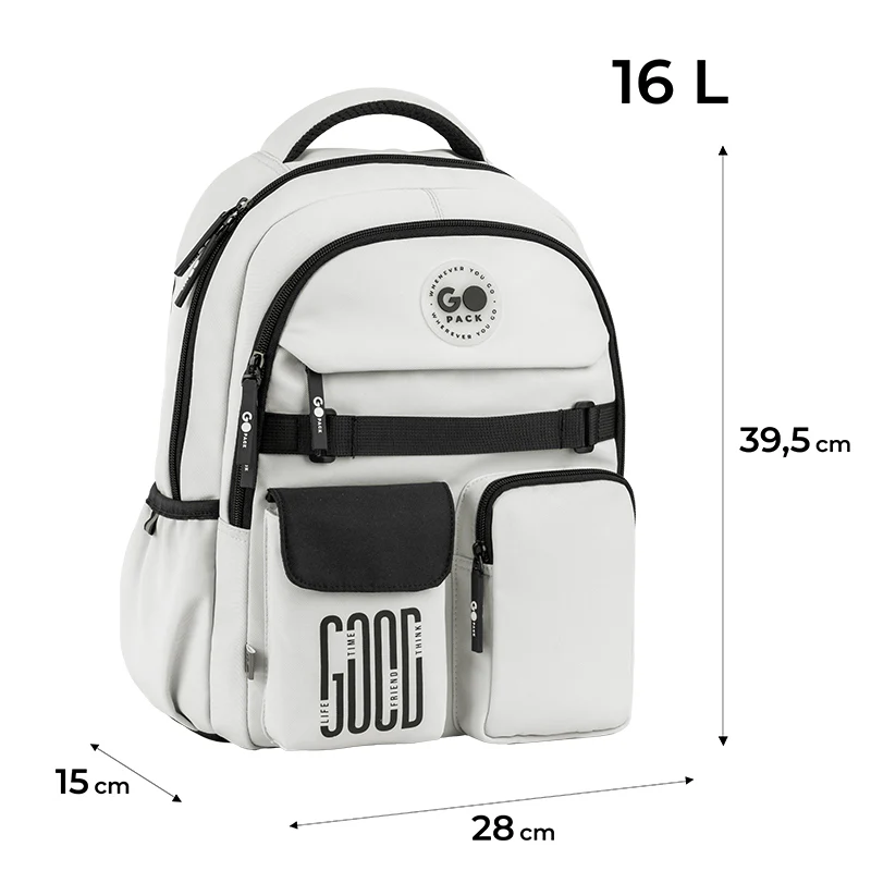 Рюкзак GoPack Education 183 світло-сірий, GO26-183M-2 1