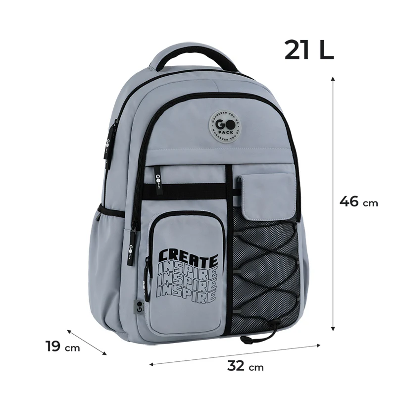 Рюкзак GoPack Education Teens 184 сірий, GO26-184L-2 1