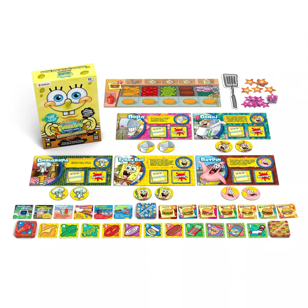 Настольная игра "Губка Боб: Эксперт по бургерам" (ред. 2.0) Rozum, R152UA 2