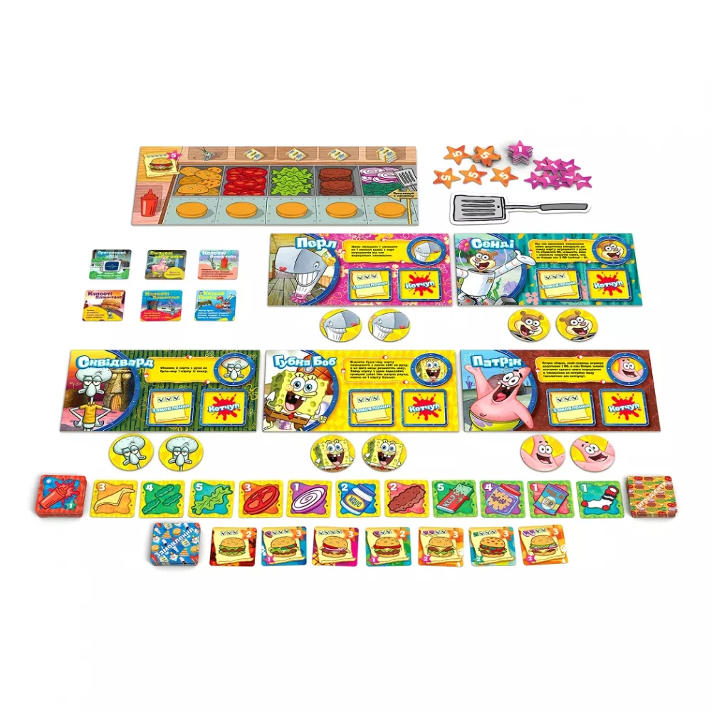 Настольная игра "Губка Боб: Эксперт по бургерам" (ред. 2.0) Rozum, R152UA 3