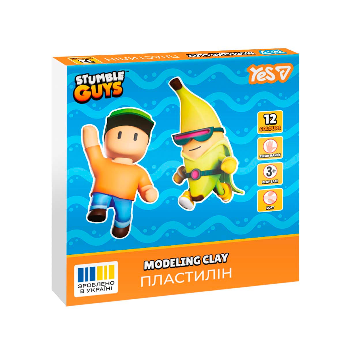 Пластилін 12 кол. "Stumble Guy" 240 г, 540709 Yes