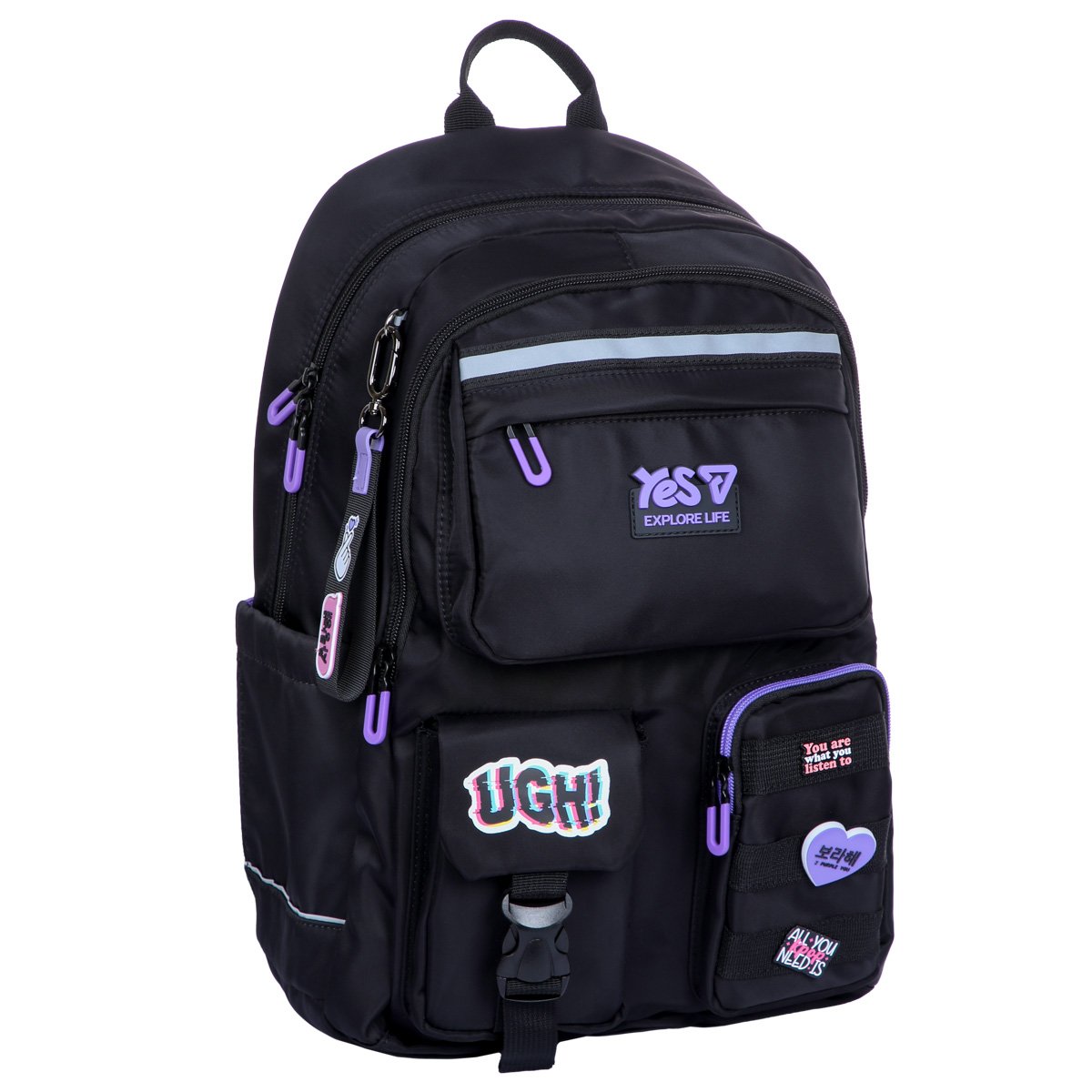 Рюкзак школьный Yes TS-43L "UGH", 550343