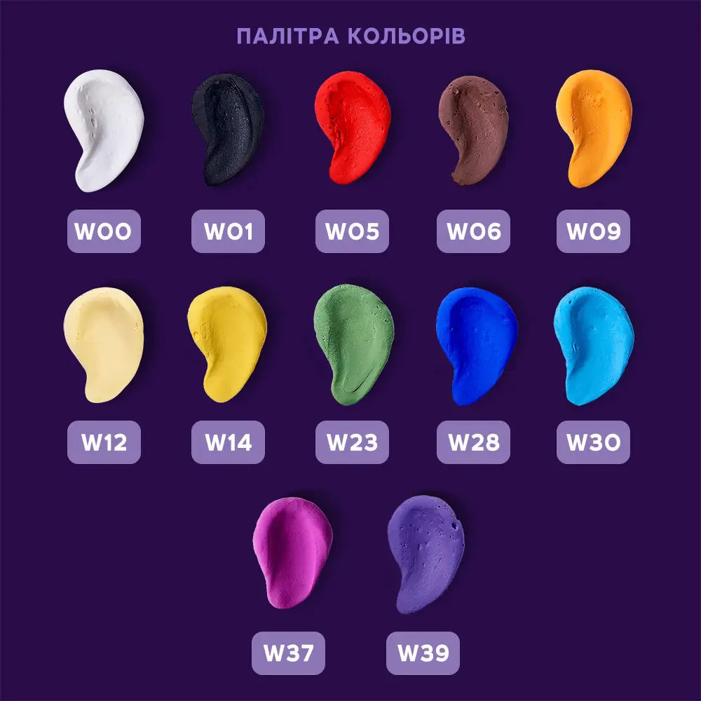 Повітряна глина Colours S, W14 Жовтий, TM OKTO, 10025 1