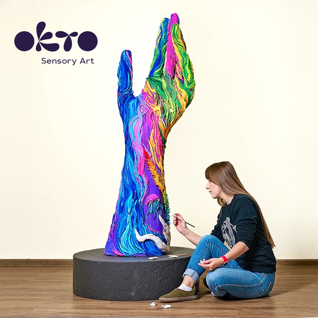 Повітряна глина Colours S, W23 Лісовий Зелений, TM OKTO, 10026 9