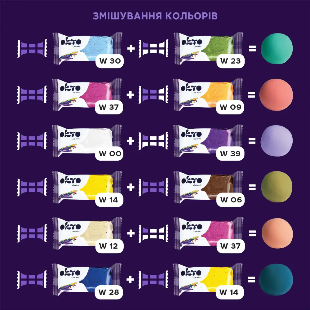 Повітряна глина Colours S, W28 Кобальтовий синій, TM OKTO, 10027 8