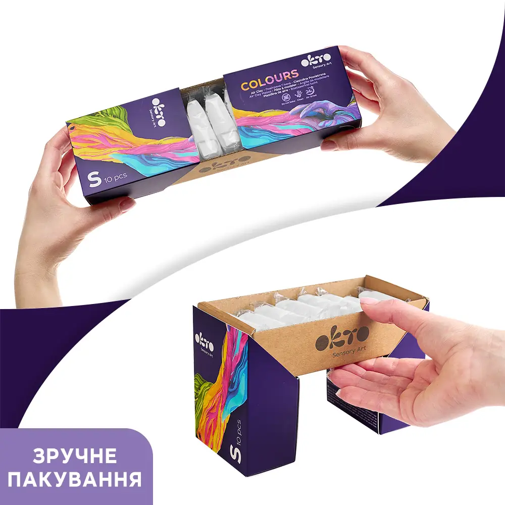 Повітряна глина Colours S,  W09 Помаранчевий, TM OKTO, 10023 4