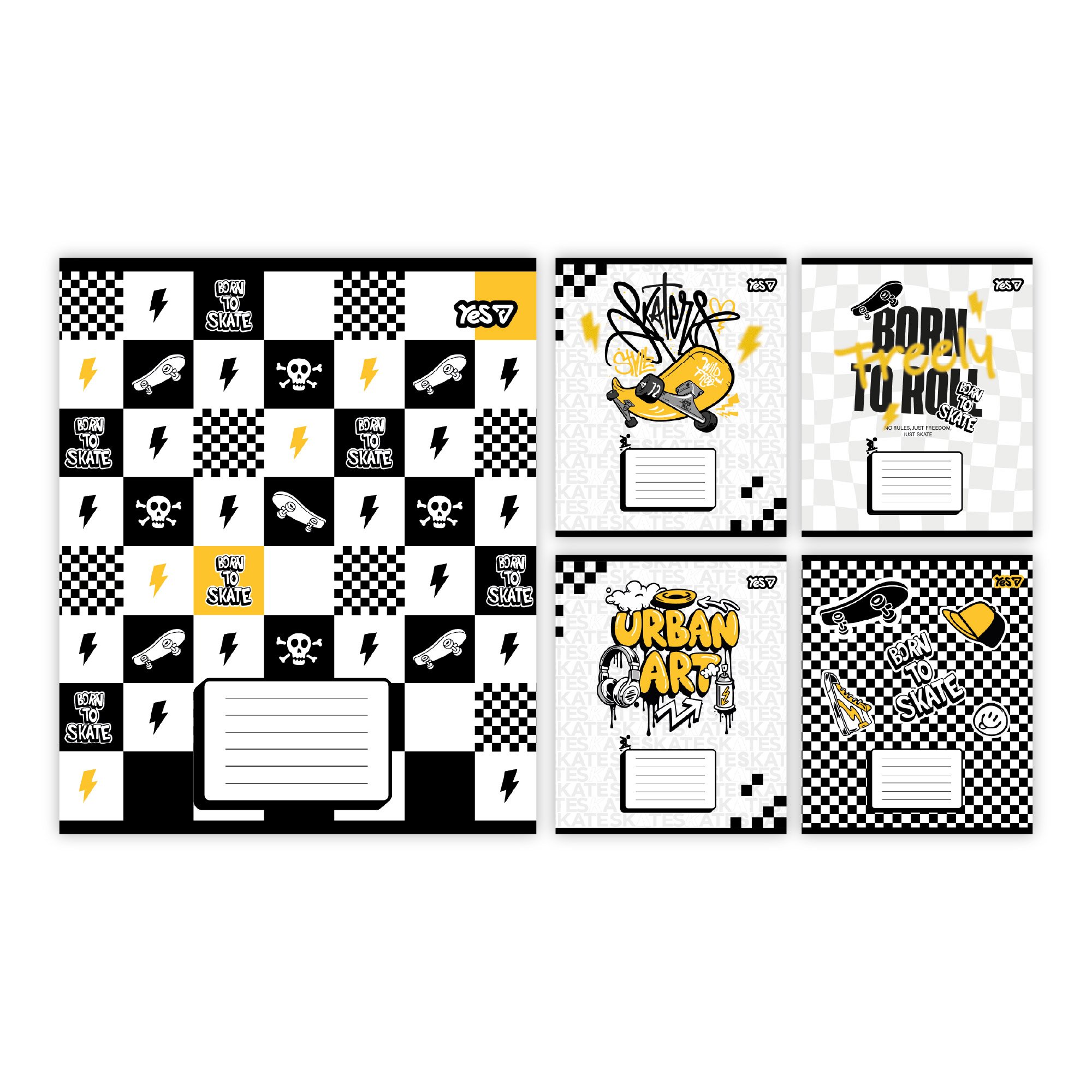 Зошит 12 кос. Yes "Born to skate", 768716