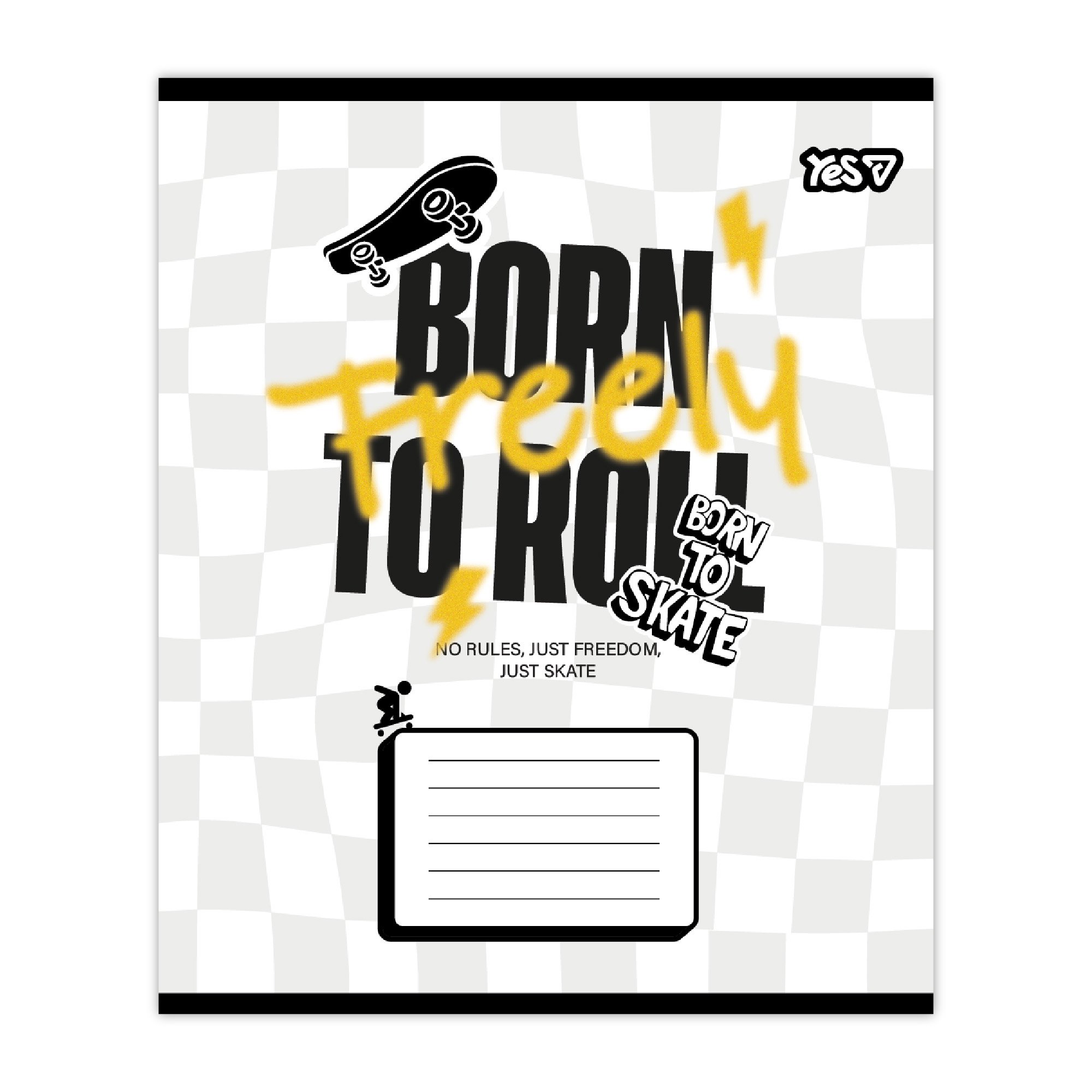 Зошит 12 кос. Yes "Born to skate", 768716 3