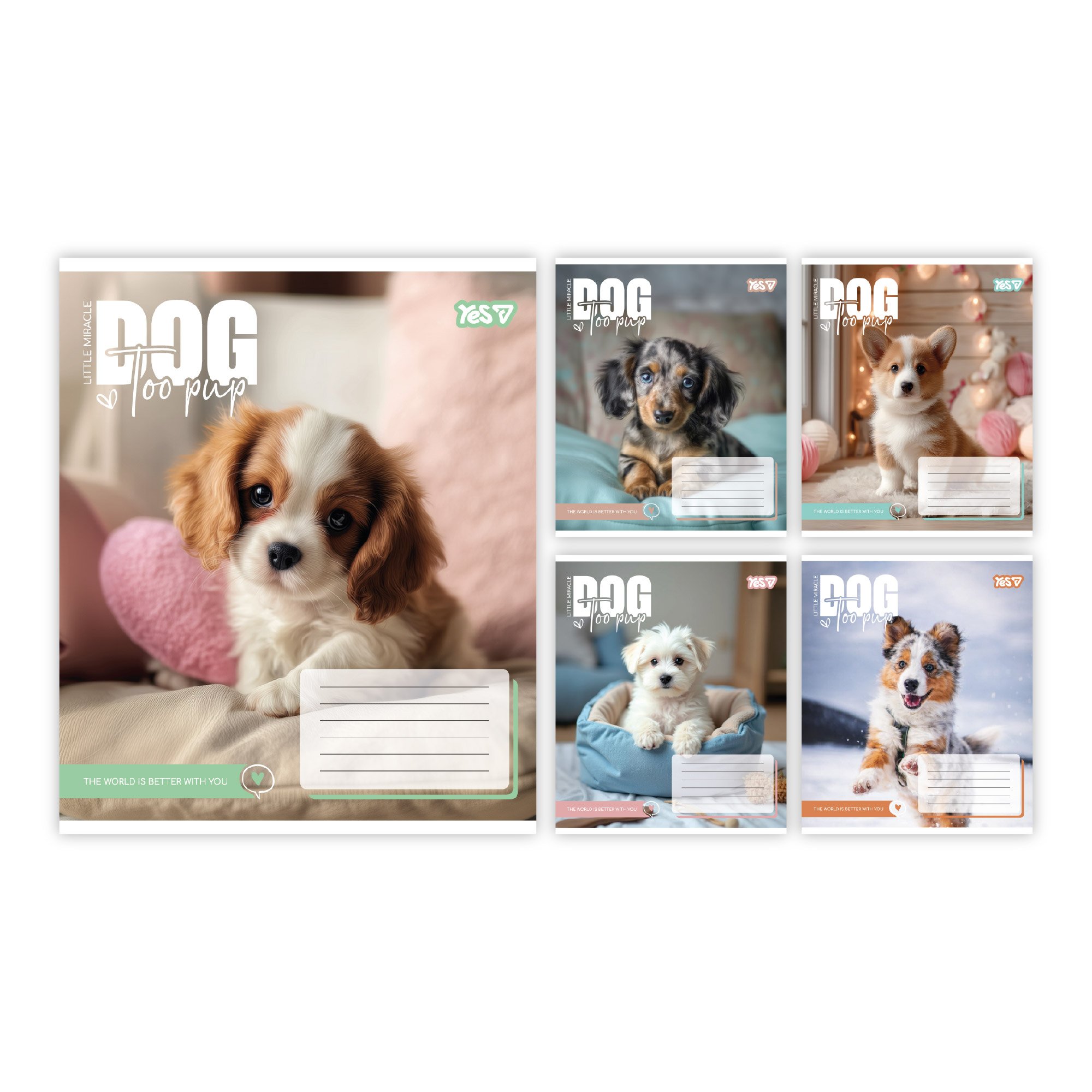Зошит 12 кос. Yes "Dog too pup", 768733