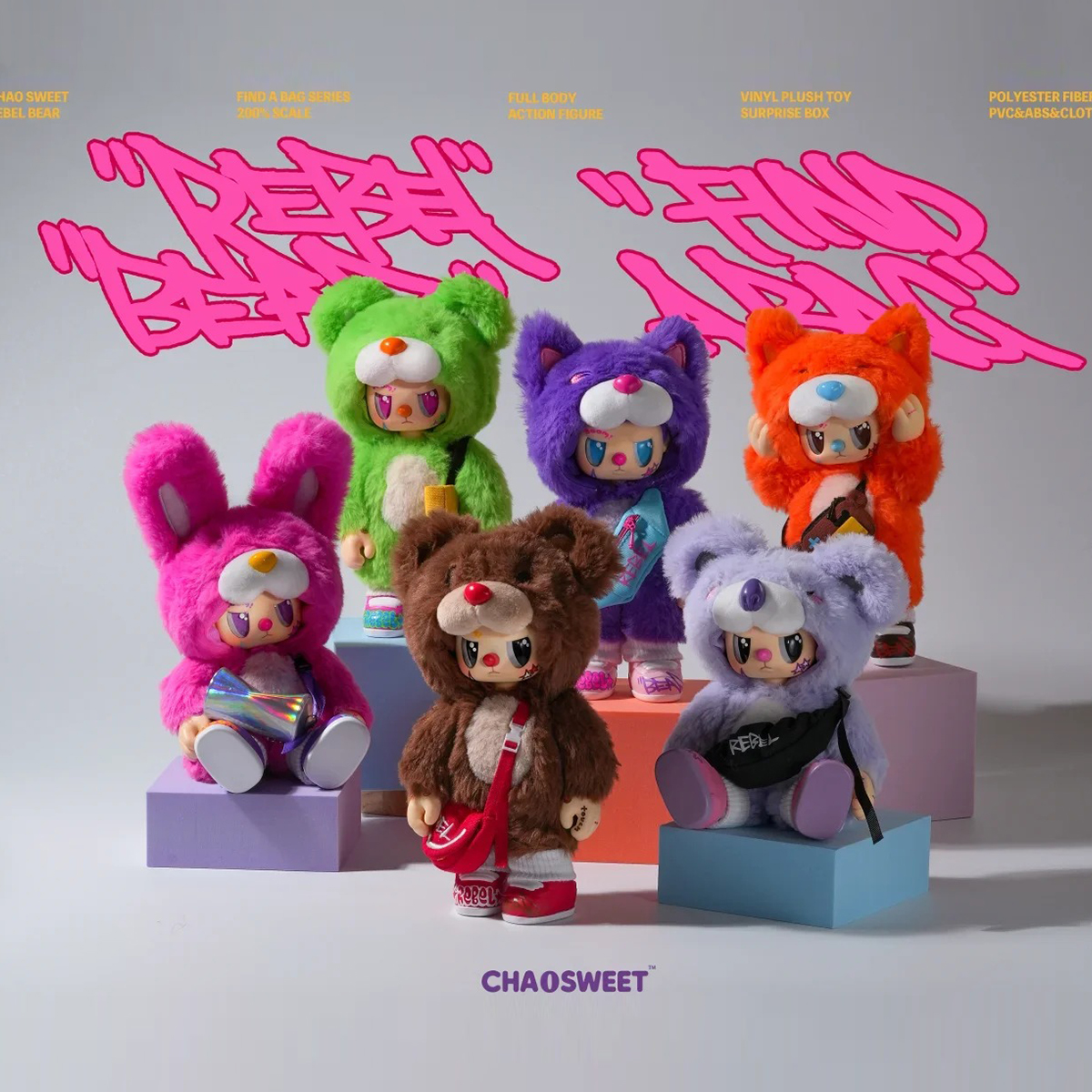 Коллекционная игрушка Pop Top Rebel Bear серии "Find A Bag" - Кул Бой (в дисп., в асс.), CSRB005 1
