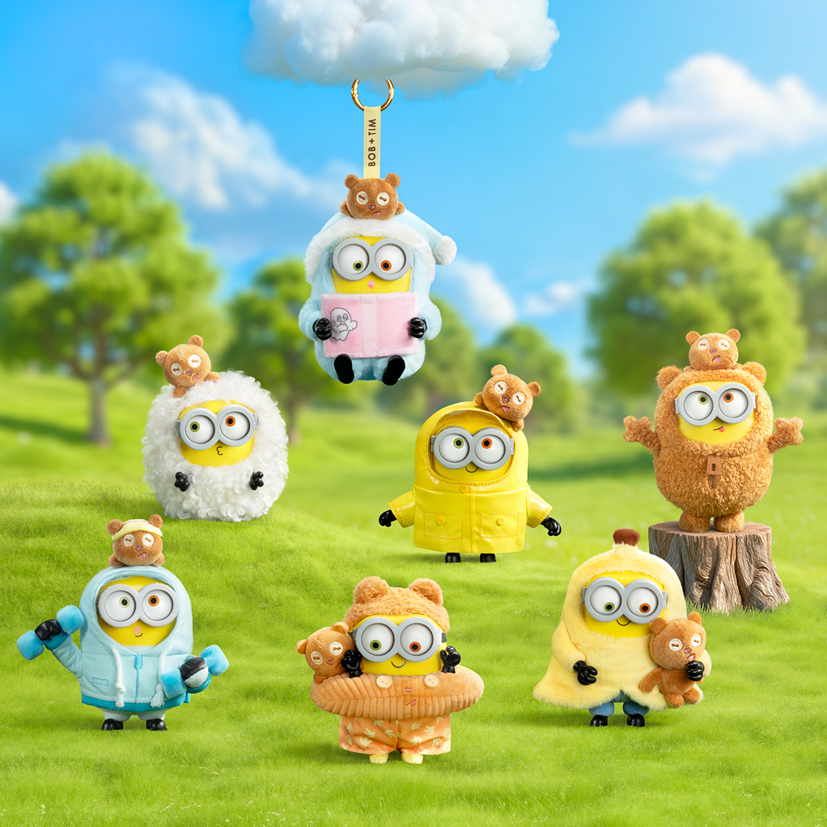 Колекційна м’яка іграшка з кільцем Pop Top 52Toys серії "Bob & Tim" - Посіпаки (у дисп., в ас.), 25ZB301XHRTJ001 1