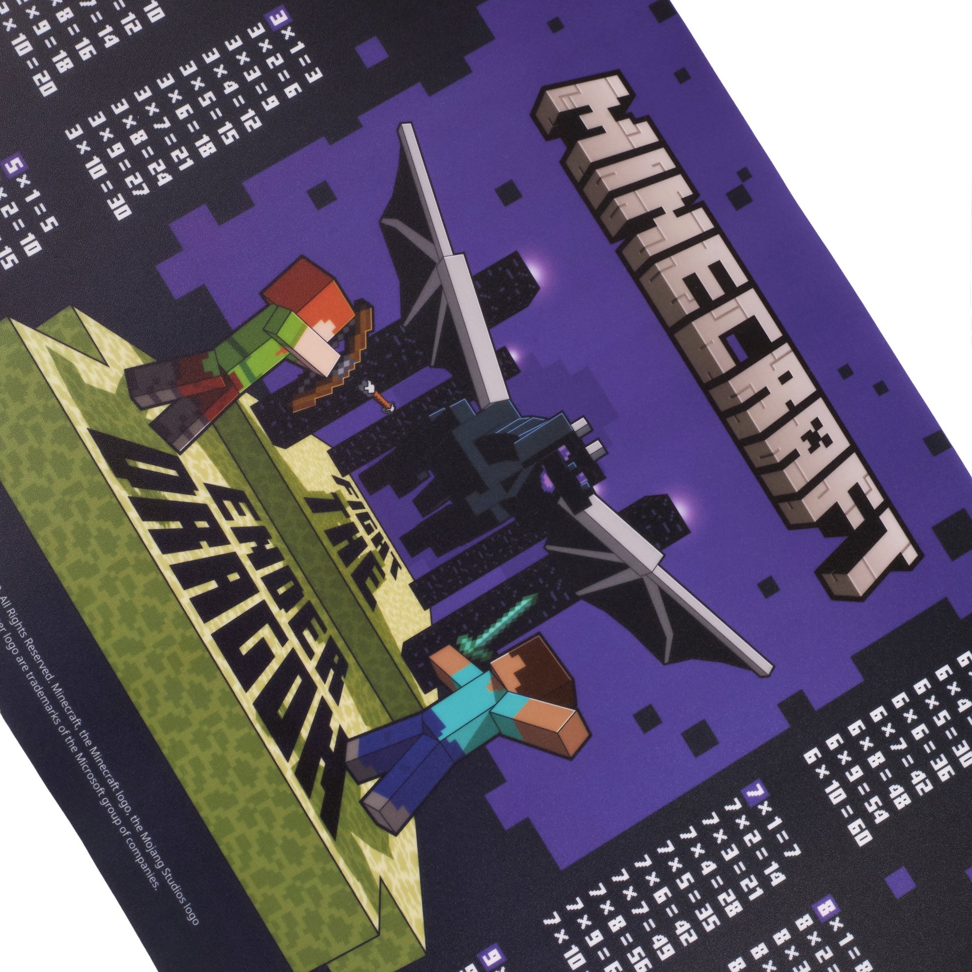 Подложка пластиковая для стола Yes "Minecraft. Dragon" табл. умнож., 492363 1