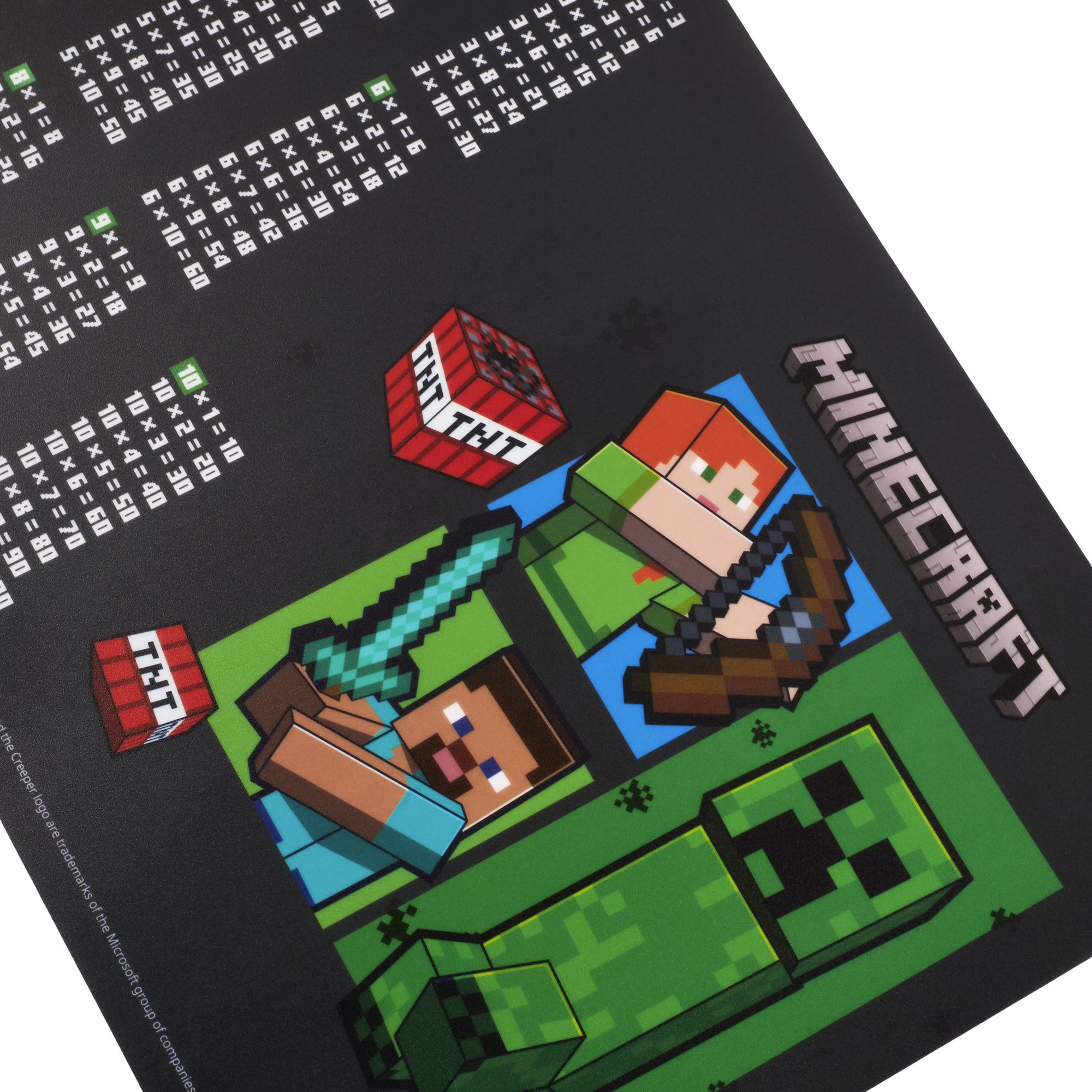 Подкладка пластиковая для стола Yes "Minecraft. TNT" табл. умнож., 492362 1