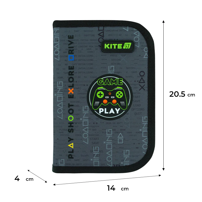 Пенал Kite 1 від., 2 відв., без наповнення 622 Good Game, K26-622-2 зображення