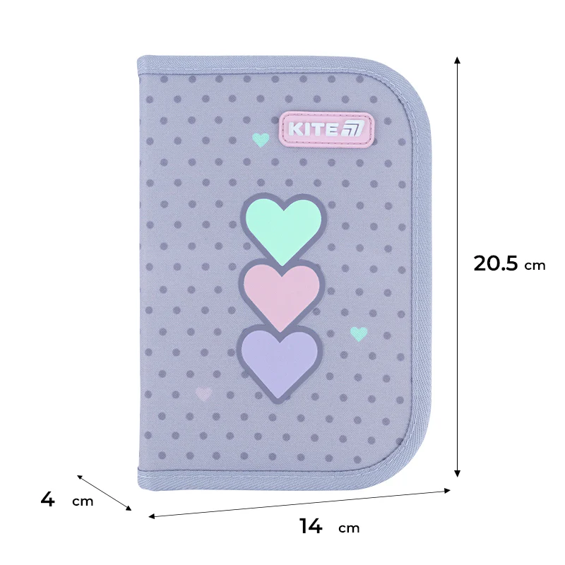 Пенал Kite 1 від., 1 відв., без наповнення 621 Lovely, K26-621-3 2
