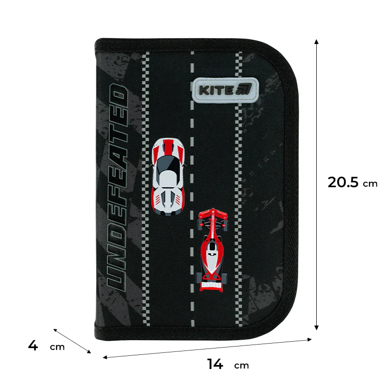 Пенал Kite 1 від., 1 відв., без наповнення 621 Race&Win, K26-621-4 2