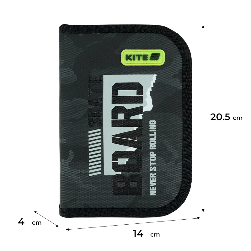 Пенал Kite 1 від., 1 відв., без наповнення 621 SK8 Board, K26-621-6 2