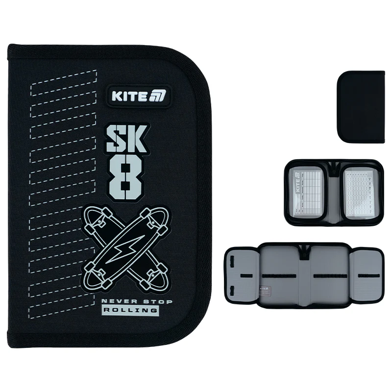 Пенал Kite 1 від., 2 відв., без наповнення 622 Skate, K26-622-4 1