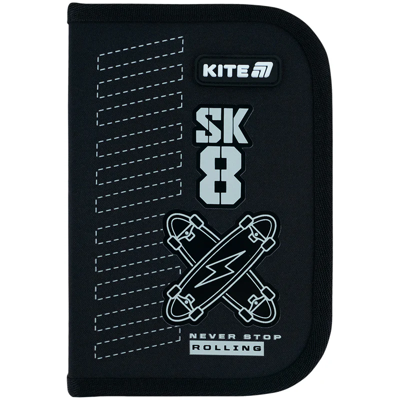 Пенал Kite 1 від., 2 відв., з наповненням 622H Skate, K26-622H-4