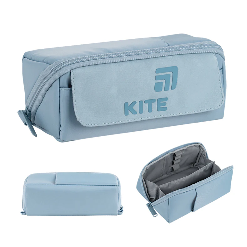 Пенал Kite 2702-2 сіро-блакитний, K26-2702-2 фото