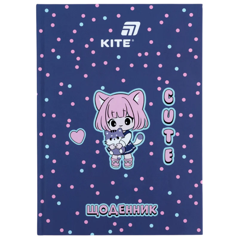 Щоденник шкільний, тверда обкл, Cuteness, K26-262-1