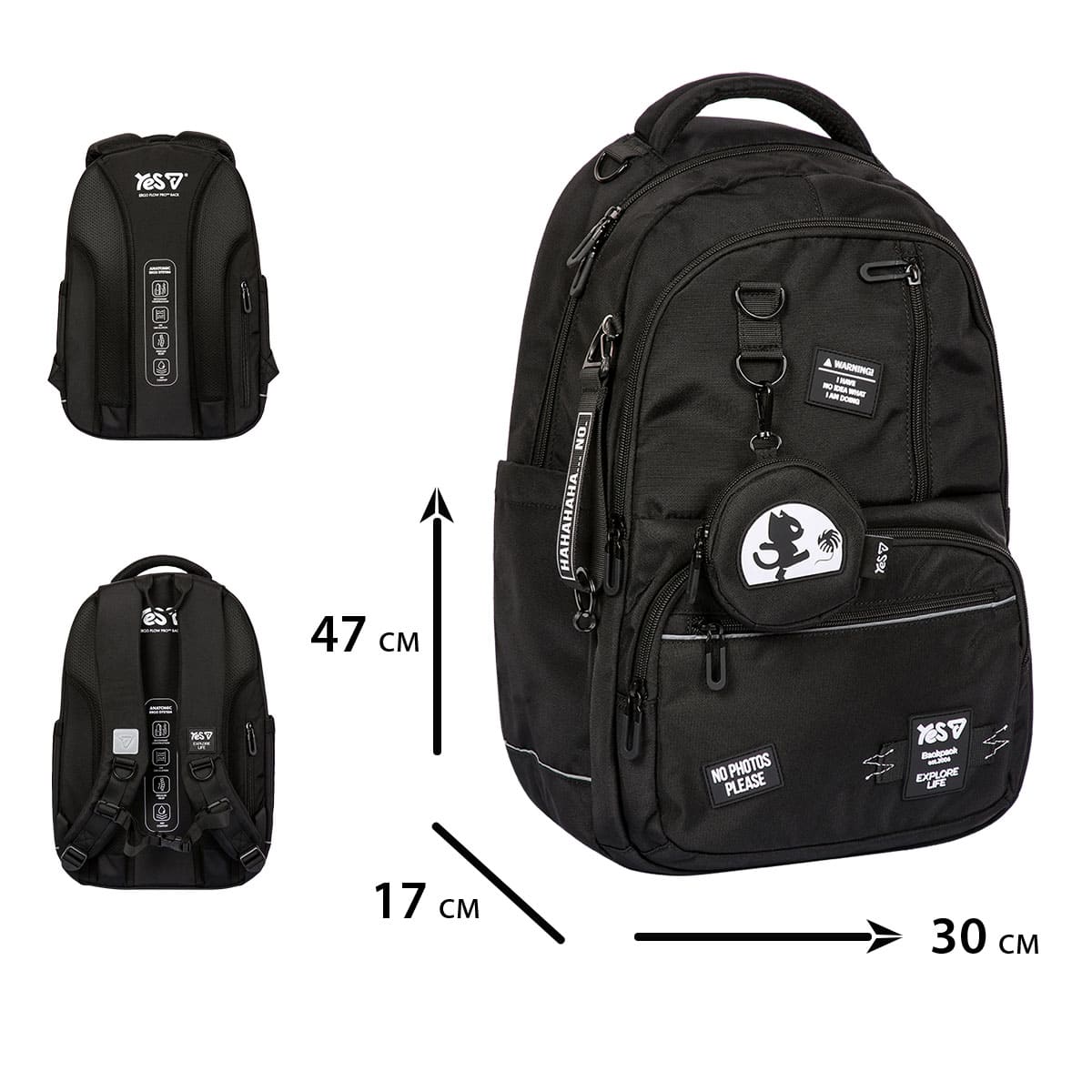 Рюкзак шкільний Yes TS-50L "Black Cat", 550374 2
