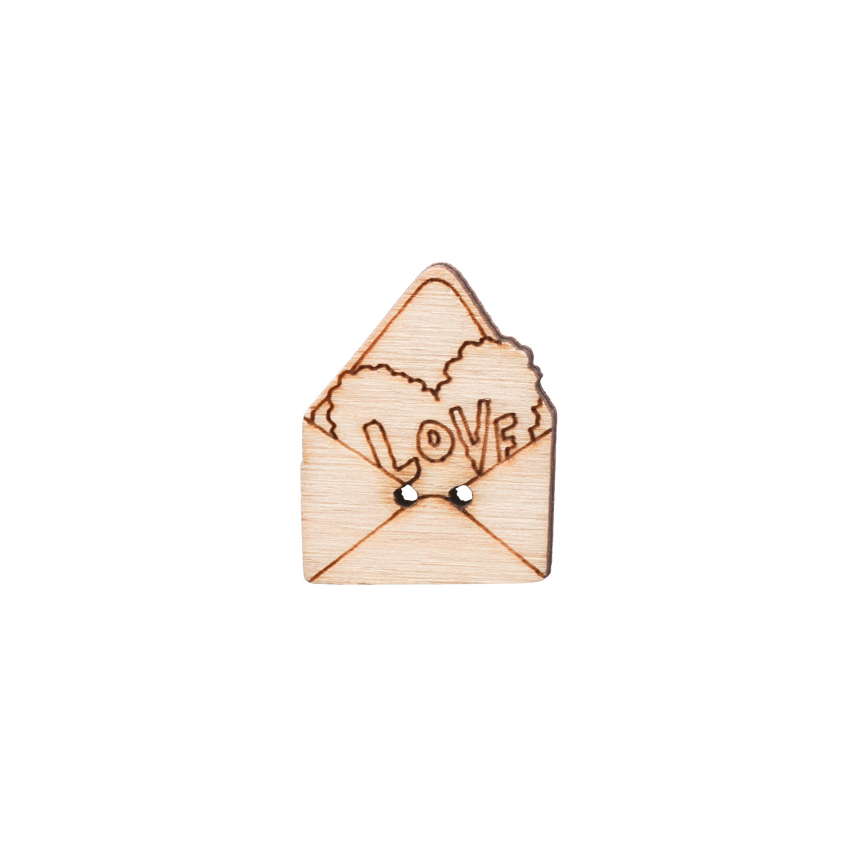 Пуговка "Лист Love", 001179 ArtBober