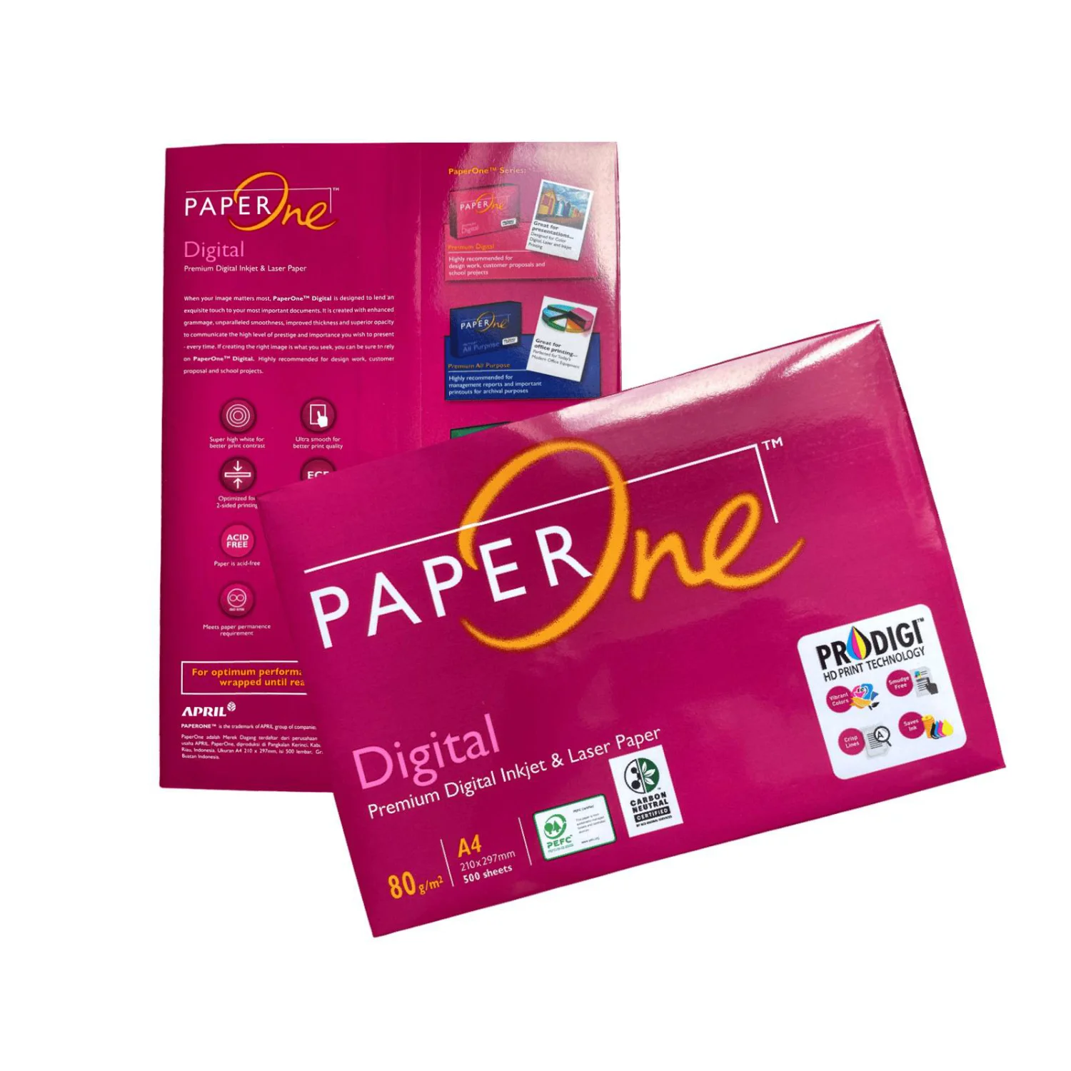 Бумага А4 500 л. 80 г/м2 PaperOne Digital (APRIL) 2