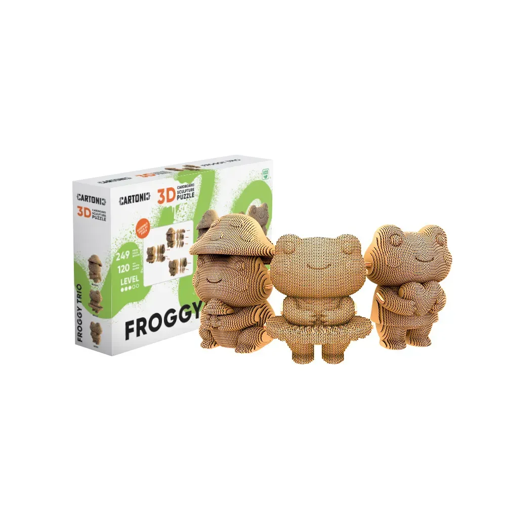 Картонний конструктор "Cartonic 3D Puzzle FROGGY TRIO", CARTTRIOFROG