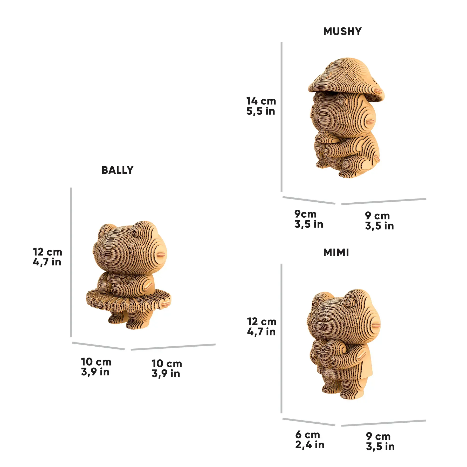Картонний конструктор "Cartonic 3D Puzzle FROGGY TRIO", CARTTRIOFROG модель