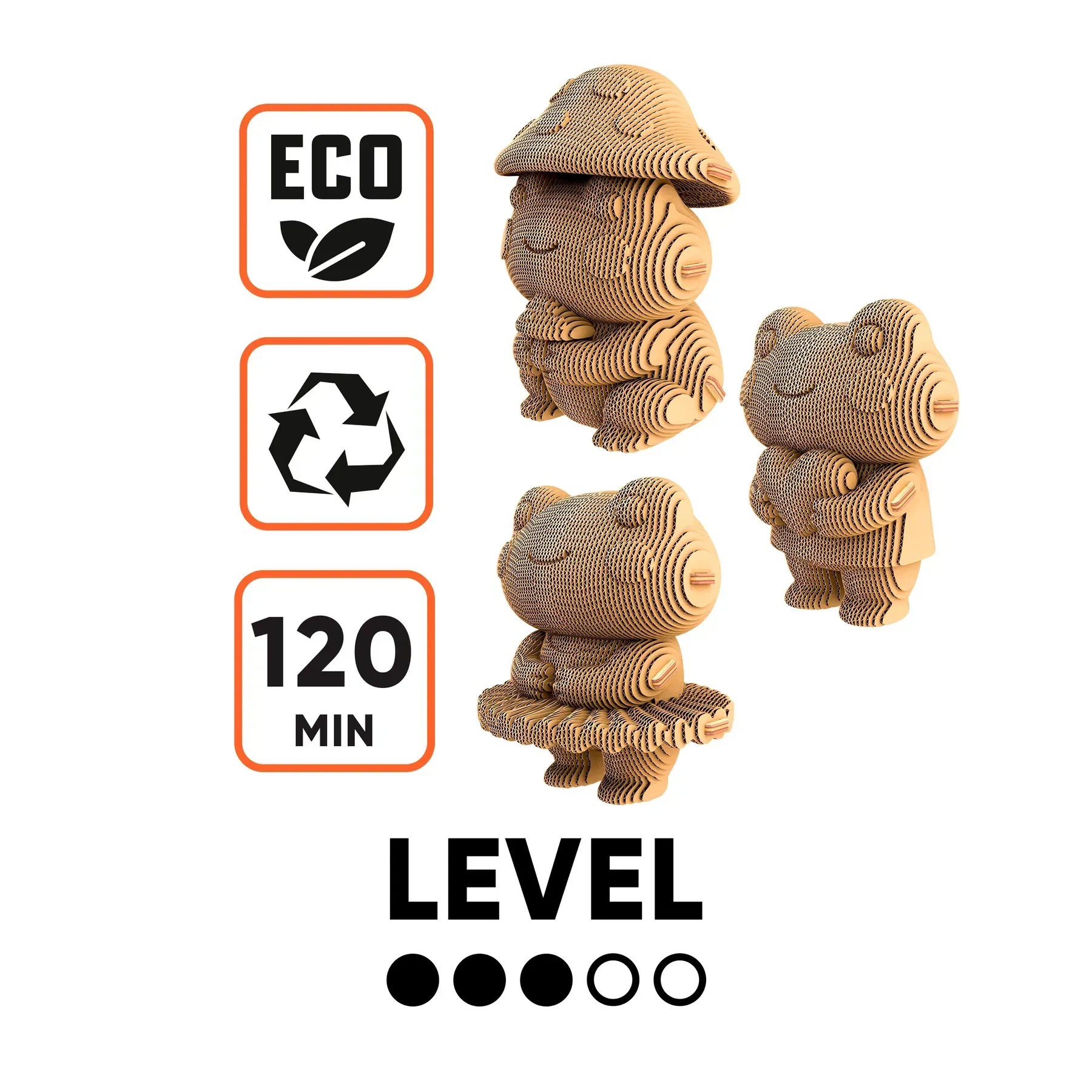 Картонний конструктор "Cartonic 3D Puzzle FROGGY TRIO", CARTTRIOFROG товар