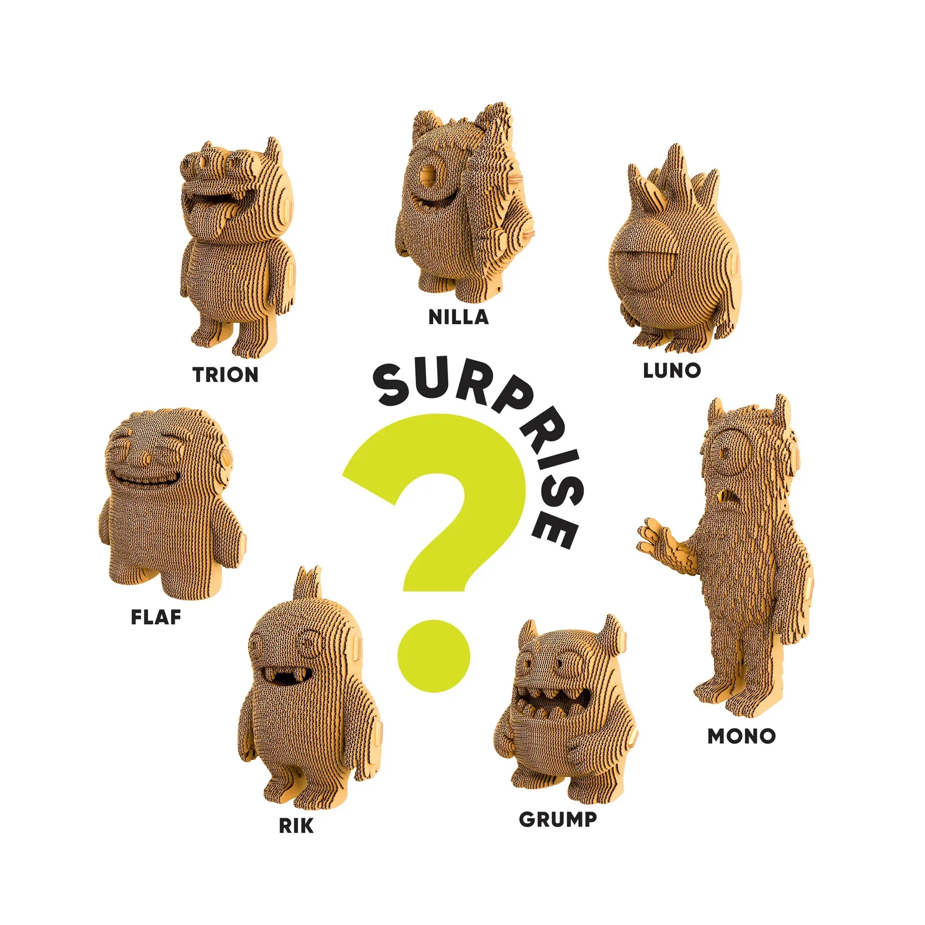 Картонний конструктор "Cartonic 3D Puzzle SURPRISE CARTONSTERS", CARTSURPSTERS зображення
