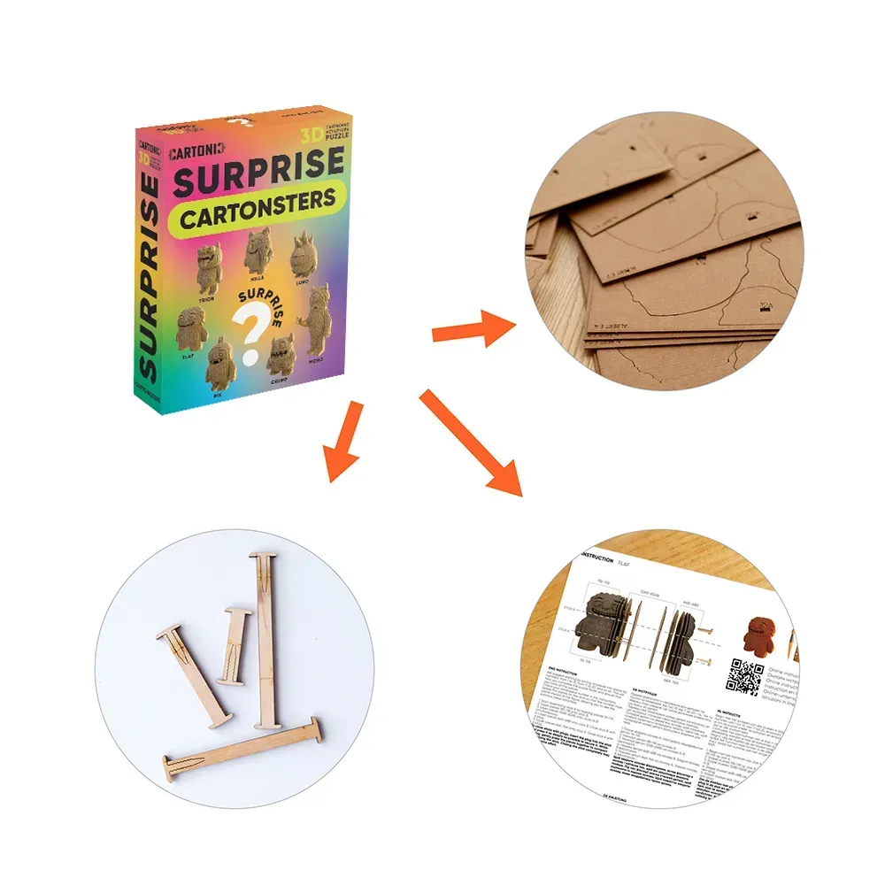 Картонний конструктор "Cartonic 3D Puzzle SURPRISE CARTONSTERS", CARTSURPSTERS зовнішній вигляд