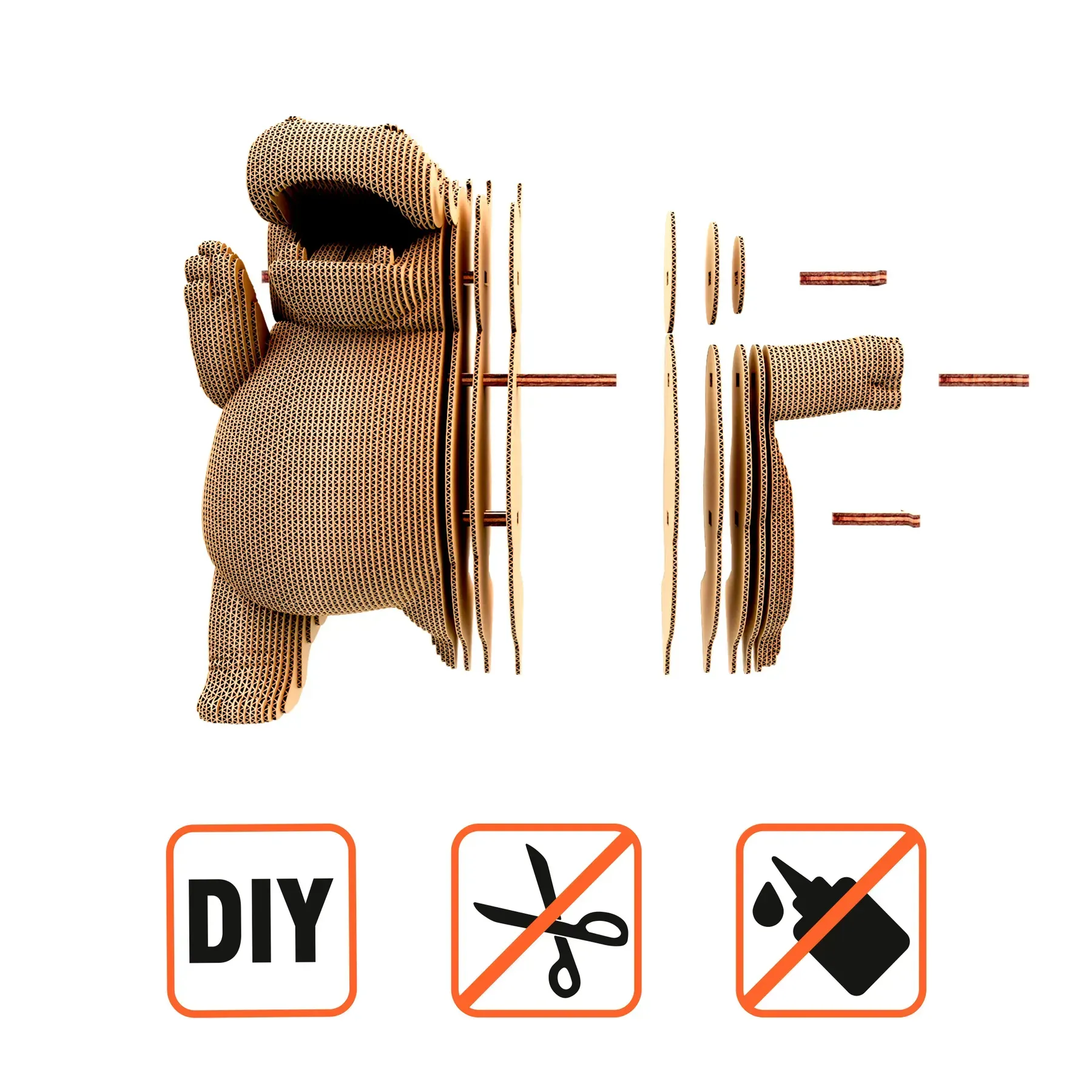 Картонний конструктор "Cartonic Collectible HIPPO", CCARTHIPO зображення