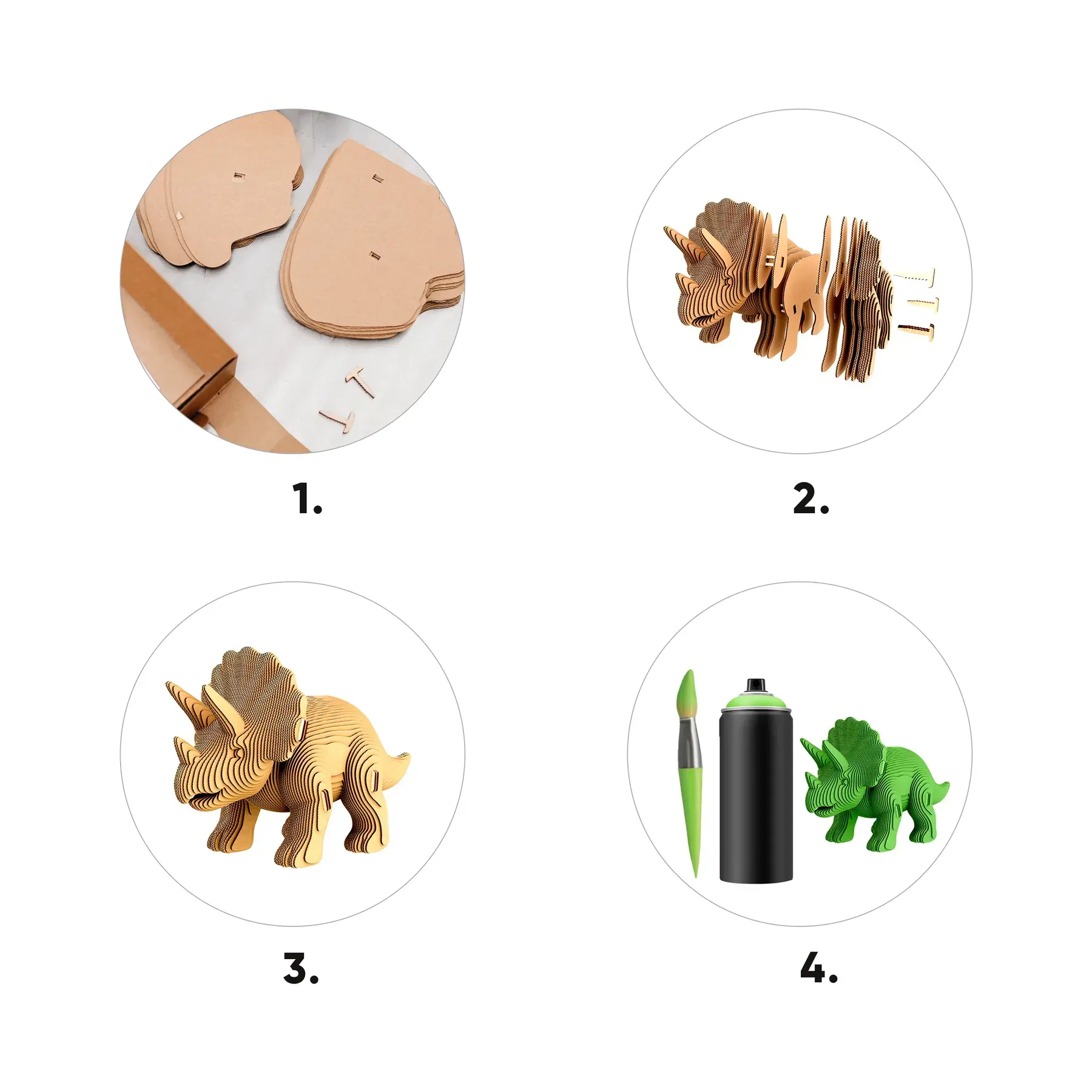 Картонний конструктор "Cartonic Collectible TRICERATOPS", CCARTTRIC товар