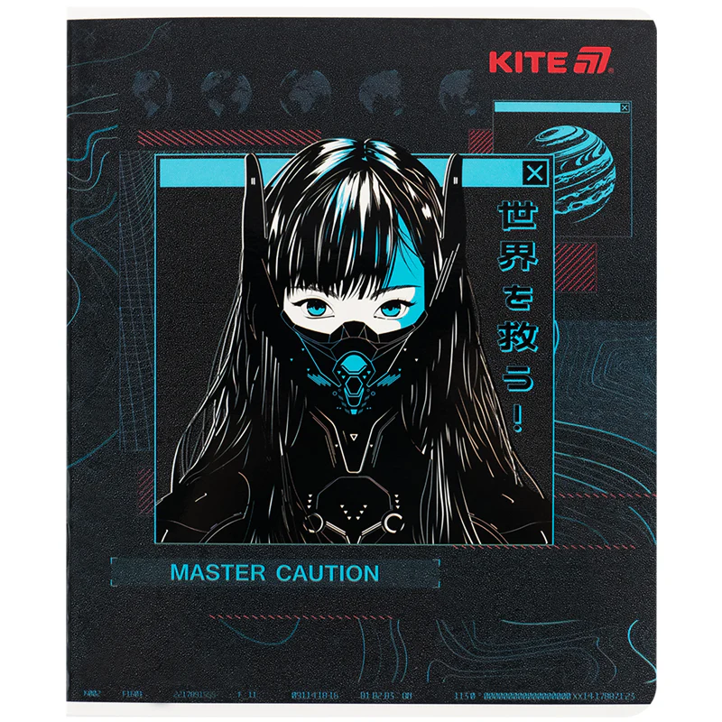 Тетрадь 24 л., кл., гибр. лак + УФ лак, Kite Anime, K25-238-1 продукт