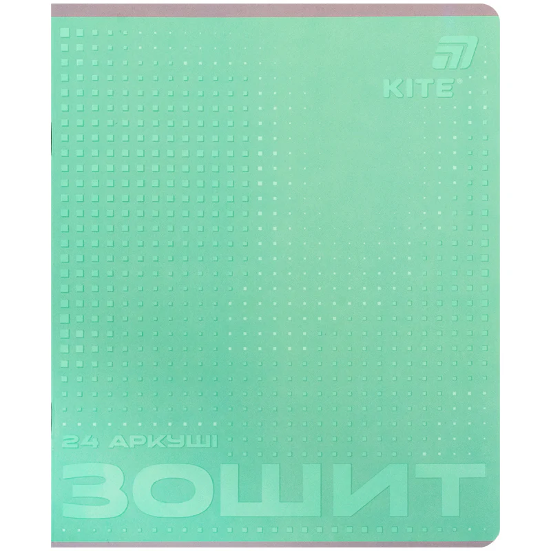 Тетрадь 24 л., кл., софт тач + УФ лак объемный, Kite OC, K26-238-1 модель