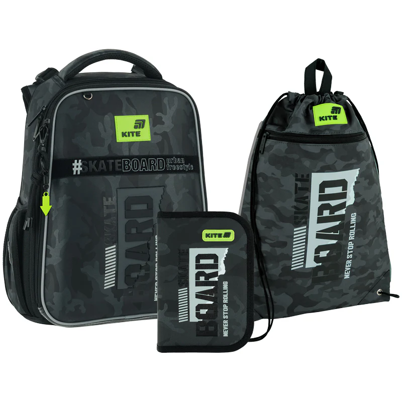 Набор рюкзак + пенал + сумка для обуви Kite 531 SK8 Board, SET_K26-531M-2